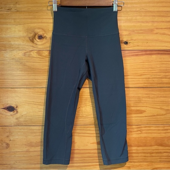 Lululemon Align Crop 19" Activewear Leggings Blue Tied 4 W6HGRS - Picture 2 of 9